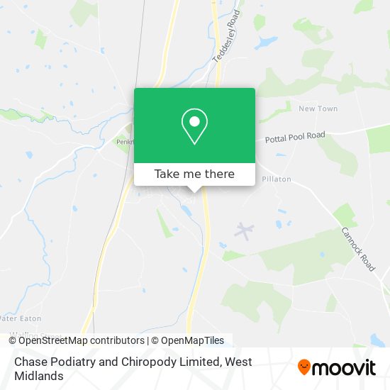 Chase Podiatry and Chiropody Limited map