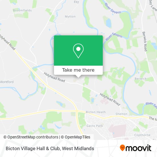 Bicton Village Hall & Club map