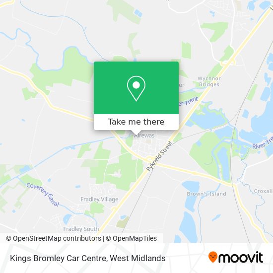 Kings Bromley Car Centre map