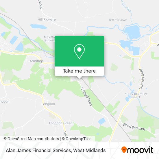 Alan James Financial Services map