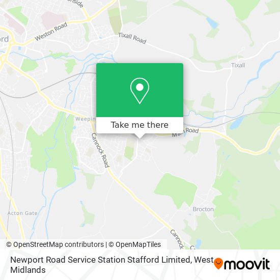 Newport Road Service Station Stafford Limited map