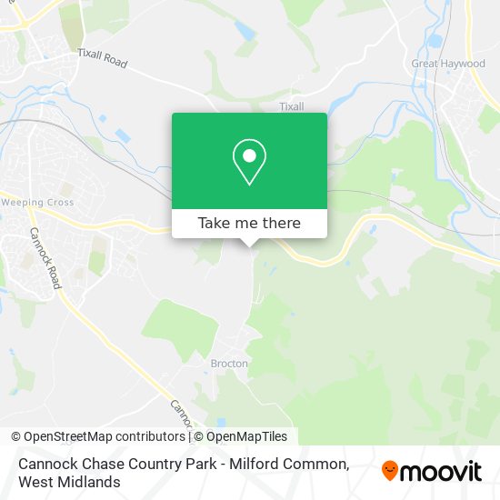 Cannock Chase Country Park - Milford Common map