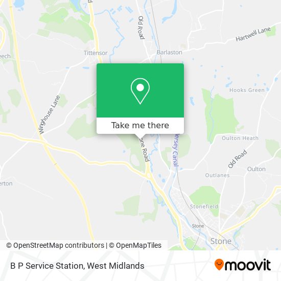 B P Service Station map