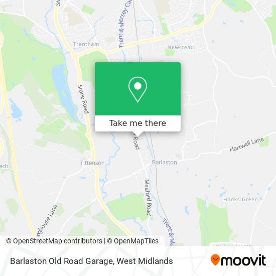 Barlaston Old Road Garage map
