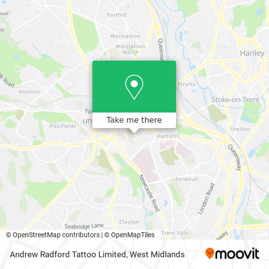Andrew Radford Tattoo Limited map