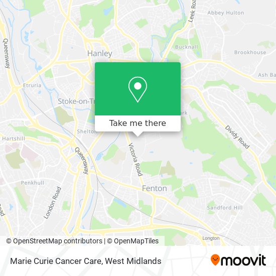 Marie Curie Cancer Care map