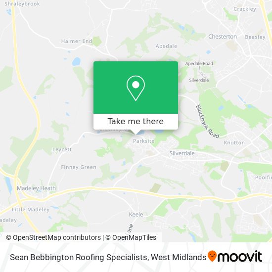 Sean Bebbington Roofing Specialists map