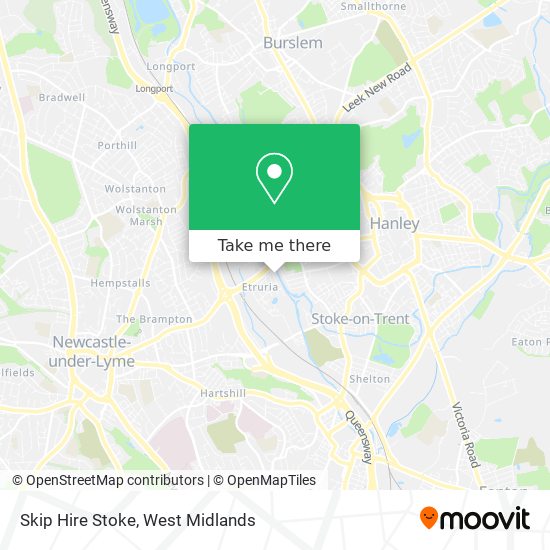 Skip Hire Stoke map