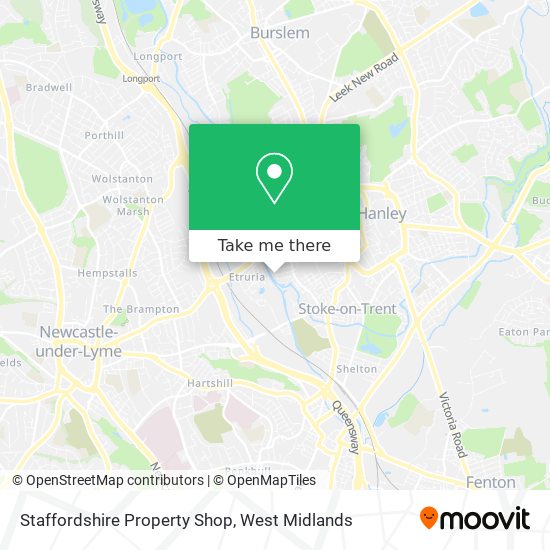 Staffordshire Property Shop map