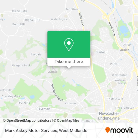 Mark Askey Motor Services map