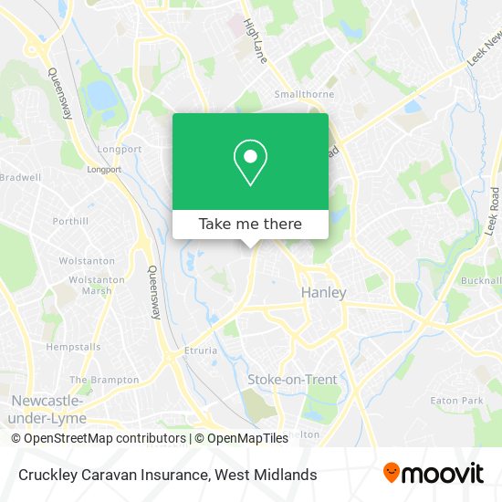 Cruckley Caravan Insurance map