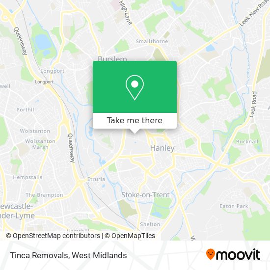 Tinca Removals map