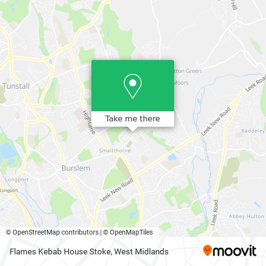 Flames Kebab House Stoke map