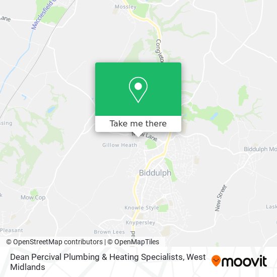 Dean Percival Plumbing & Heating Specialists map