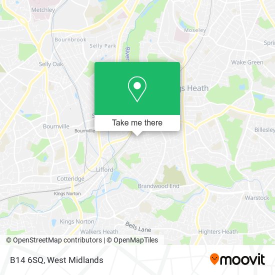 B14 6SQ map