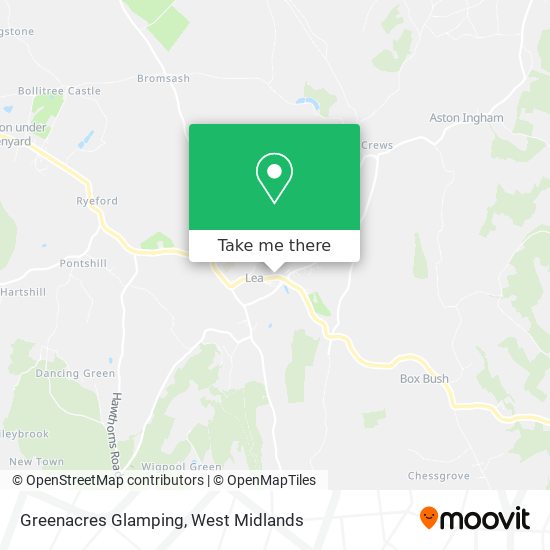 How to get to Greenacres Glamping in Penyard by Bus or Train?