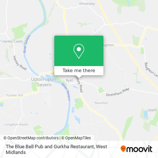 The Blue Bell Pub and Gurkha Restaurant map
