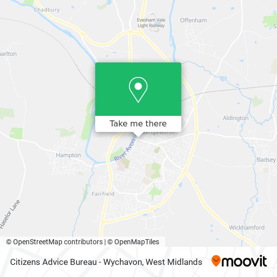 Citizens Advice Bureau - Wychavon map