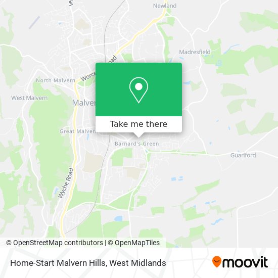 Home-Start Malvern Hills map