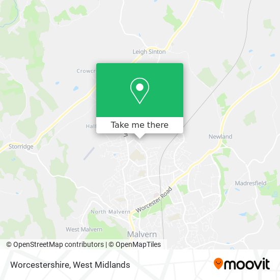 Worcestershire map