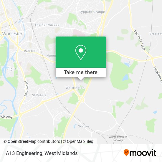 A13 Engineering map