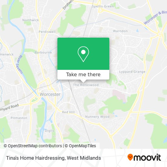 Tina's Home Hairdressing map