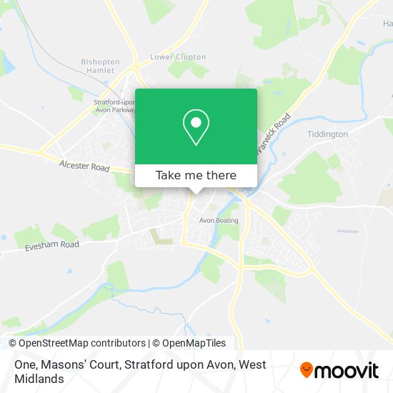 One, Masons' Court, Stratford upon Avon map