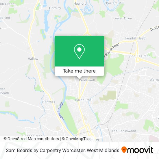 Sam Beardsley Carpentry Worcester map