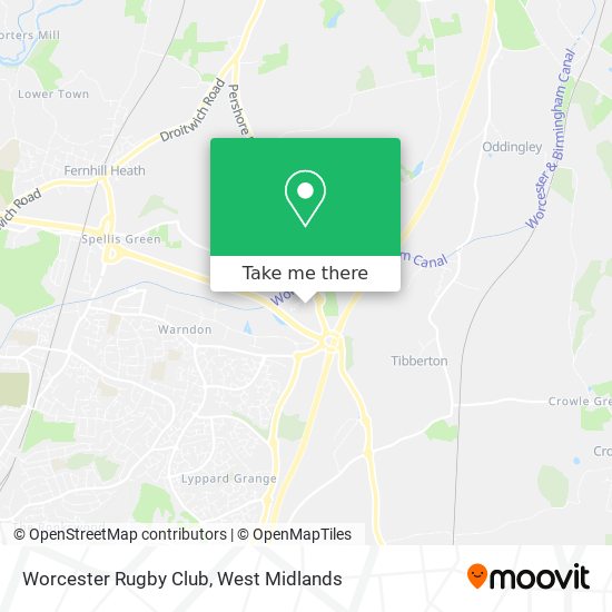 Worcester Rugby Club map