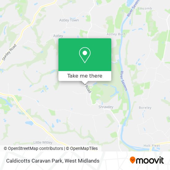 Caldicotts Caravan Park map