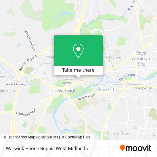 Warwick Phone Repair map