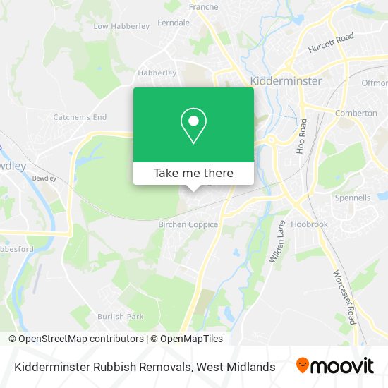 Kidderminster Rubbish Removals map