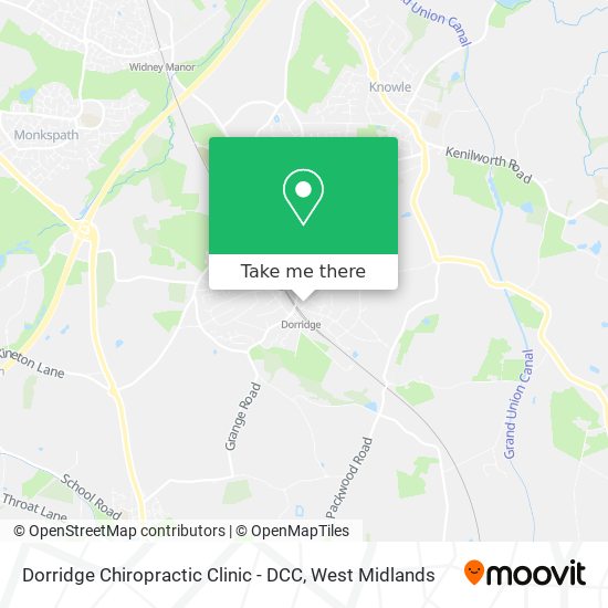 Dorridge Chiropractic Clinic - DCC map