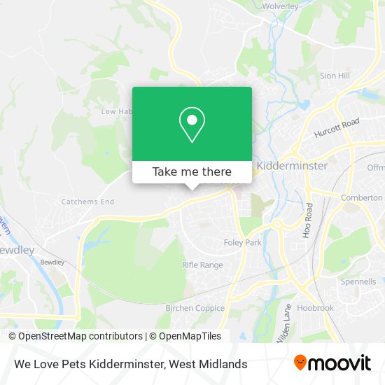 We Love Pets Kidderminster map