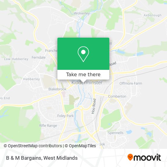 B & M Bargains map