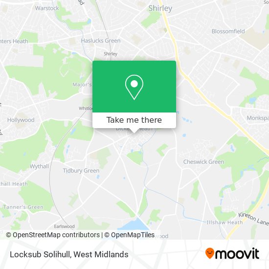 Locksub Solihull map