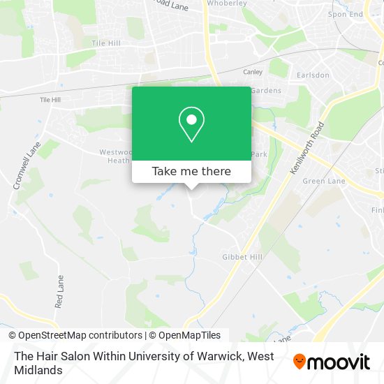 The Hair Salon Within University of Warwick map