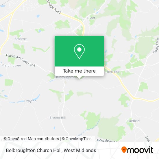 Belbroughton Church Hall map