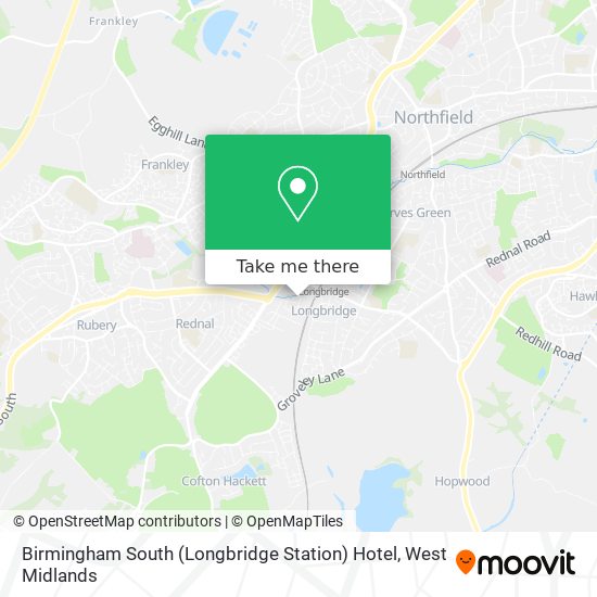 Birmingham South (Longbridge Station) Hotel map