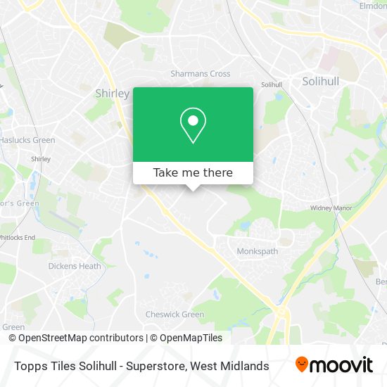 Topps Tiles Solihull - Superstore map