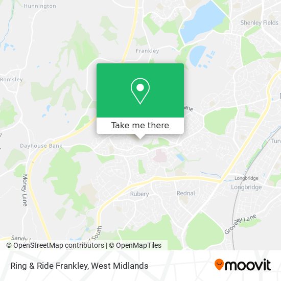 Ring & Ride Frankley map