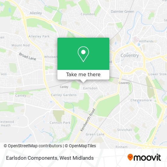 Earlsdon Components map