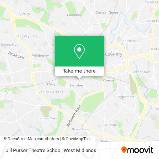 Jill Purser Theatre School map