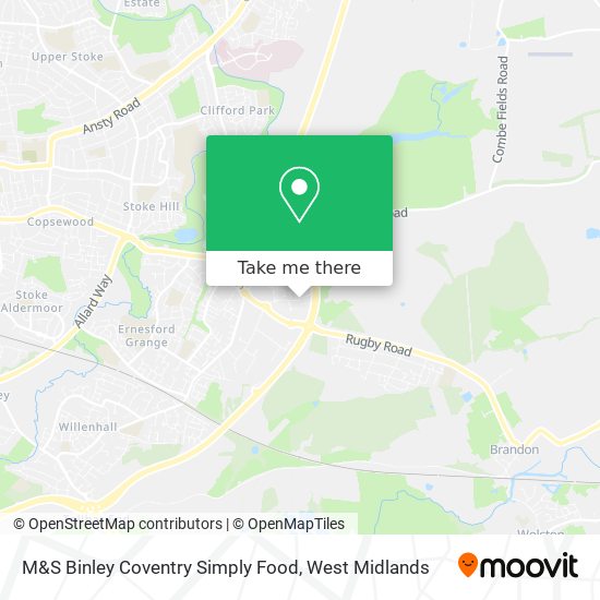 M&S Binley Coventry Simply Food map
