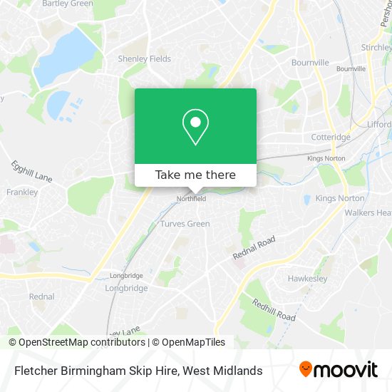 Fletcher Birmingham Skip Hire map