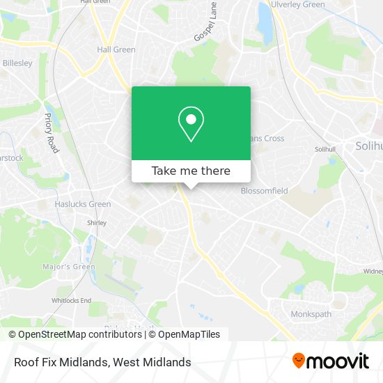 Roof Fix Midlands map