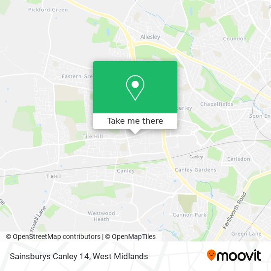 Sainsburys Canley 14 map