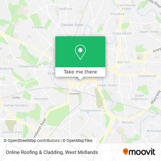 Online Roofing & Cladding map