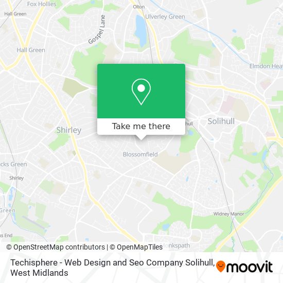 Techisphere - Web Design and Seo Company Solihull map