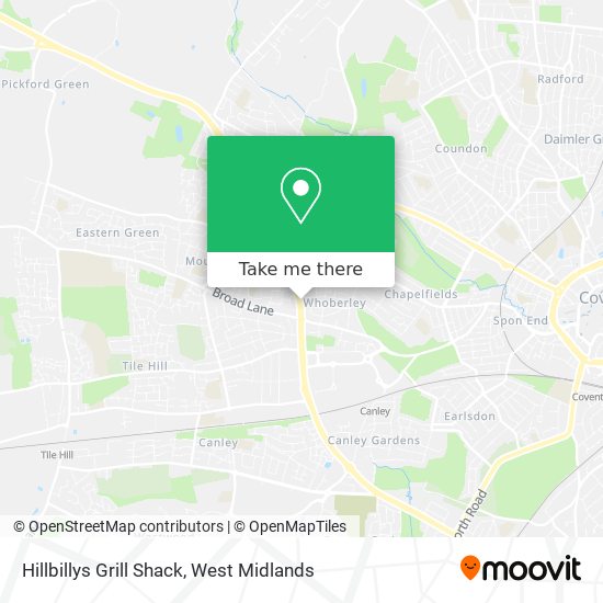Hillbillys Grill Shack map